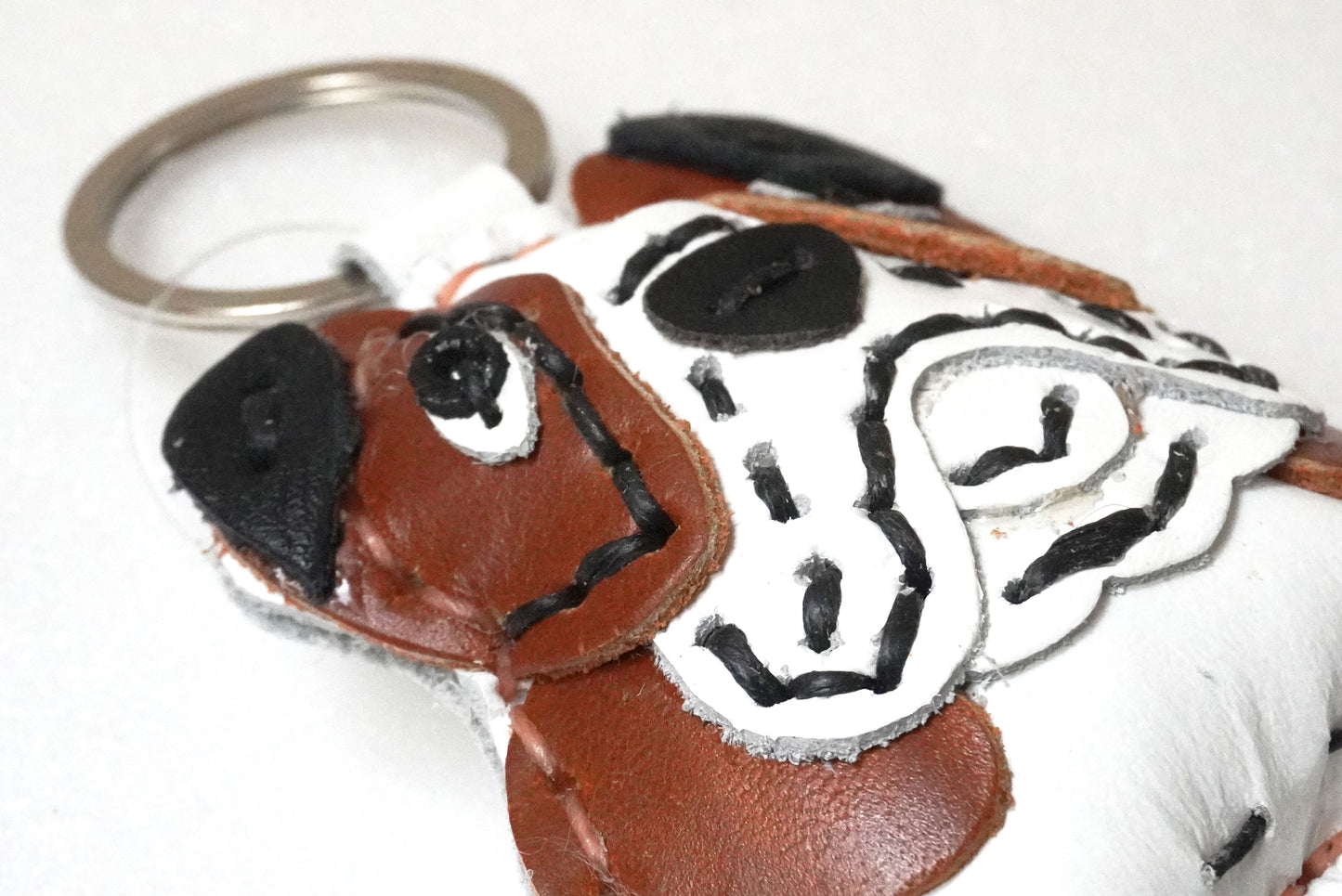 レザーブルドッグキーホルダー